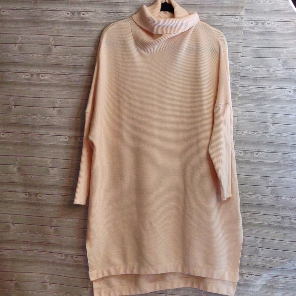 Lillusory funnel neck extra long sweater boxy